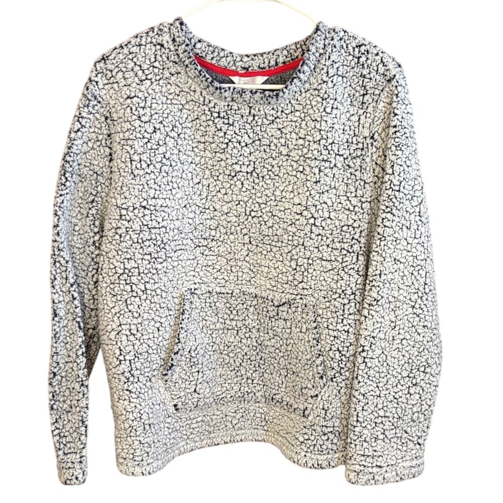 Secret Treasures Sherpa Pullover Sweatshirt Women’s L Gray Cozy Lounge Top